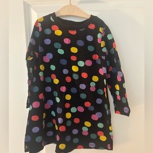 Hanna Andersson t-shirt dress (black confetti)